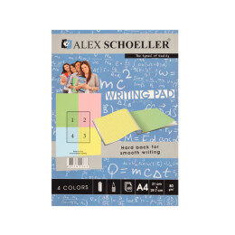 Alex Schoeller A4 Renkli Bloknot 80 gr. Kareli 60'lı - Alex Schoeller