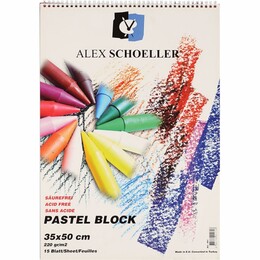 Alex Schoeller Artist Pastel Boya Defteri Fon Blok 220 gr. 35x50 cm. 15 sayfa - Alex Schoeller