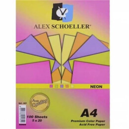 Alex Schoeller Fotokopi Kağıdı Renkli Fosforlu A4 80 gr. 100'lü (ALX-837) - Alex Schoeller