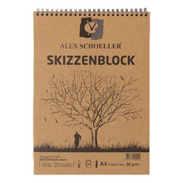 Alex Schoeller Kraft Eskiz Çizim Defteri A4 Üstten Spiralli 90 gr. 60 yaprak - 1