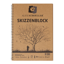 Alex Schoeller Kraft Eskiz Çizim Defteri A4 Yandan Spiralli 90 gr. 60 yaprak - Alex Schoeller