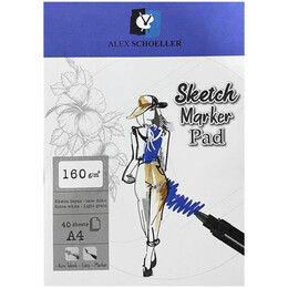 Alex Schoeller Sketch Marker Defteri Pad 160 gr. A4 40 yp. - 1