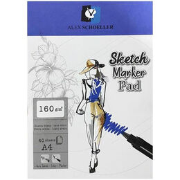 Alex Schoeller Sketch Marker Defteri Pad 160 gr. A4 40 yp. - 1