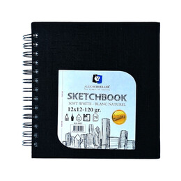 Alex Schoeller Sketchbook Sert Kapak Spiralli Eskiz Çizim Defteri 120 gr. 12x12 cm. 70 yp. - 1