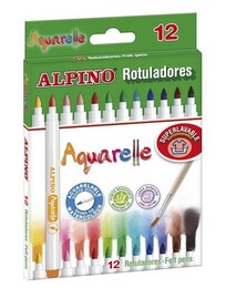 Alpino Aquarelle Fırça Uçlu Keçeli Kalem 12 Renk - Alpino