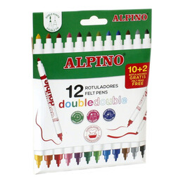 Alpino Çift Yönlü Keçeli Kalem 12 Renk - Alpino