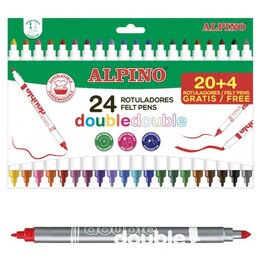 Alpino Çift Yönlü Keçeli Kalem 24 Renk - Alpino