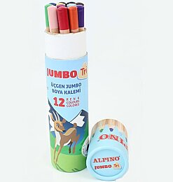Alpino Jumbo Kuru Boya 12 Renk Tüplü (AL-2233) - Alpino