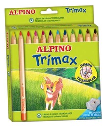 Alpino Trimax Üçgen Jumbo Kuru Boya 12 Renk - Alpino