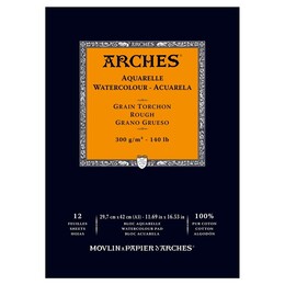 Arches Sulu Boya Defteri Blok Rough - Kalın Doku 300 gr. 29x42 cm. 12 Yaprak - 1