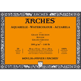 Arches Sulu Boya Defteri Blok Rough - Kalın Doku 300 gr. 36x51 cm. 20 Yaprak - 1
