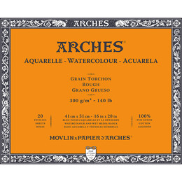 Arches Sulu Boya Defteri Blok Rough - Kalın Doku 300 gr. 41x51 cm. 20 Yaprak - Arches 
