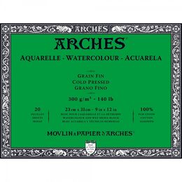 Arches Sulu Boya Defteri Blok Soğuk Baskı - Orta Doku 300 gr. 23x31 cm. 20 Yaprak - 1