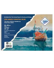 Art Liva Resim Defteri Multi Teknik 35x50 cm. 170 gr. 20 yaprak (SD-104) - Art Liva