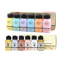 Artdeco Akrilik Boya Seti 12 Renk x 75 ml. Pastel ve Metalik Renkler - Artdeco