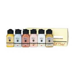 Artdeco Akrilik Boya Seti 6 Renk x 75 ml. Metalik Renkler - Artdeco