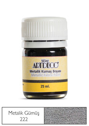 Artdeco Metalik Kumaş Boyası 222 Gümüş - Artdeco