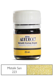 Artdeco Metalik Kumaş Boyası 223 Sarı - Artdeco