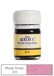 Artdeco Metalik Kumaş Boyası 224 Pembe - Artdeco