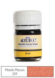 Artdeco Metalik Kumaş Boyası 229 Mercan - Artdeco