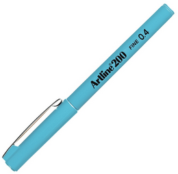 Artline 200 Fineliner 0.4 mm. İnce Uçlu Yazı ve Çizim Kalemi AÇIK MAVİ - Artline