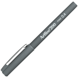 Artline 200 Fineliner 0.4 mm. İnce Uçlu Yazı ve Çizim Kalemi GRİ - Artline