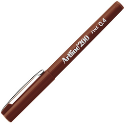 Artline 200 Fineliner 0.4 mm. İnce Uçlu Yazı ve Çizim Kalemi KAHVERENGİ - Artline