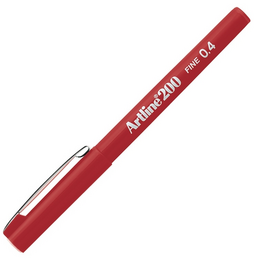 Artline 200 Fineliner 0.4 mm. İnce Uçlu Yazı ve Çizim Kalemi KIRMIZI - Artline