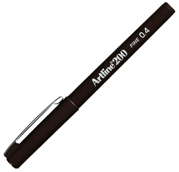 Artline 200 Fineliner 0.4 mm. İnce Uçlu Yazı ve Çizim Kalemi KOYU KAHVERENGİ - Artline