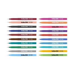 Artline 200 Fineliner 0.4 mm. İnce Uçlu Yazı ve Çizim Kalemi Seti 20 RENK - Artline
