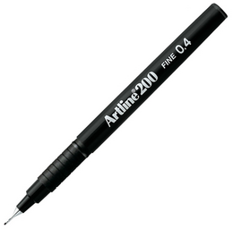 Artline 200 Fineliner 0.4 mm. İnce Uçlu Yazı ve Çizim Kalemi SİYAH - Artline