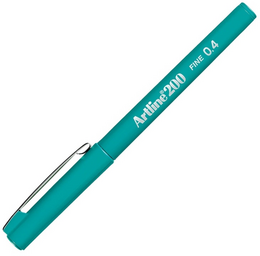 Artline 200 Fineliner 0.4 mm. İnce Uçlu Yazı ve Çizim Kalemi TURKUAZ - Artline