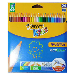 Bic Evolution Kuru Boya 24 Renk Karton Kutu (9375152) - Bic