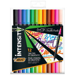 Bic İntensity Dual Tip Çift Uçlu Keçeli Kalem 12 Renk (989695) - Bic