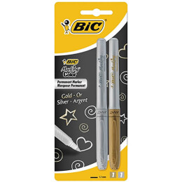 Bic İntensity Permanent Markör Altın Gümüş 2'Li (900340) - Bic
