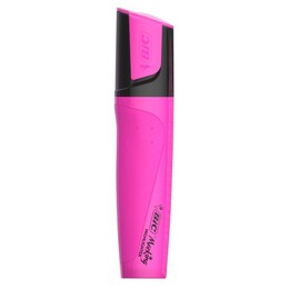 Bic Marking Highlighter Flat Fosforlu Kalem Pembe - Bic