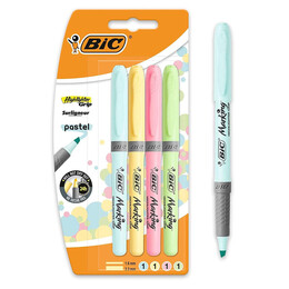 Bic Marking Highlighter Grip İşaretleme Kalemi Seti 4 Renk Pastel Renkler - Bic