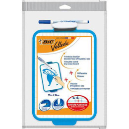 Bic Mini Beyaz Çift Taraflı Yazı Tahtası 17x24.5 Cm. Açık Mavi + Kalem + Silgi (841360) - Bic