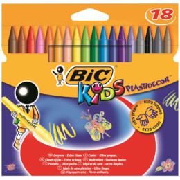 Bic Plastidecor Silinebilir Pastel Boya 18 Renk Karton Kutu (8297714) - Bic