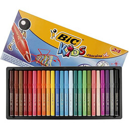 Bic Visa Yıkanabilir Jumbo Keçeli Kalem 24 Renk(8290053) - Bic