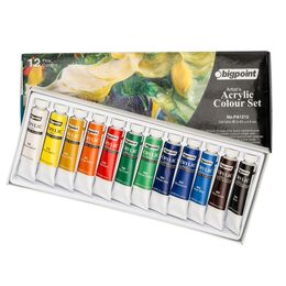 Bigpoint Akrilik Boya Seti 12 Renk x 12 ml. - 1