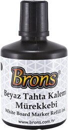 Brons Beyaz Tahta Kalemi Mürekkebi 100 cc. Siyah - Brons