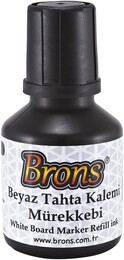 Brons Beyaz Tahta Kalemi Mürekkebi 30 cc. Siyah - Brons