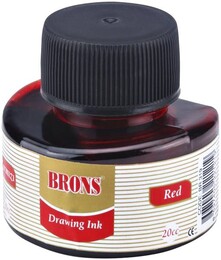 Brons Çini Mürekkebi 20 cc. Kırmızı - Brons