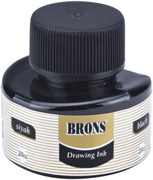 Brons Çini Mürekkebi 20 cc. Siyah - Brons