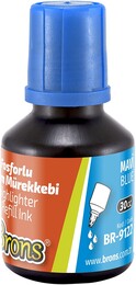 Brons Fosforlu Kalem Mürekkebi 30 cc. Mavi - Brons
