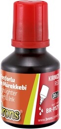 Brons Fosforlu Kalem Mürekkebi 30 cc. Kırmızı - Brons