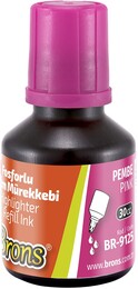 Brons Fosforlu Kalem Mürekkebi 30 cc. Pembe - Brons