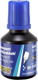 Brons Permanent Marker Mürekkebi 30 cc. MAVİ - Brons