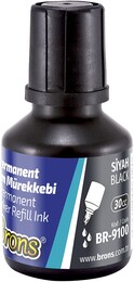 Brons Permanent Marker Mürekkebi 30 cc. SİYAH - Brons